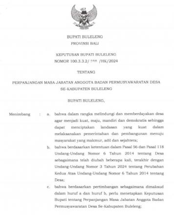 SK BPD Desa Bengkala